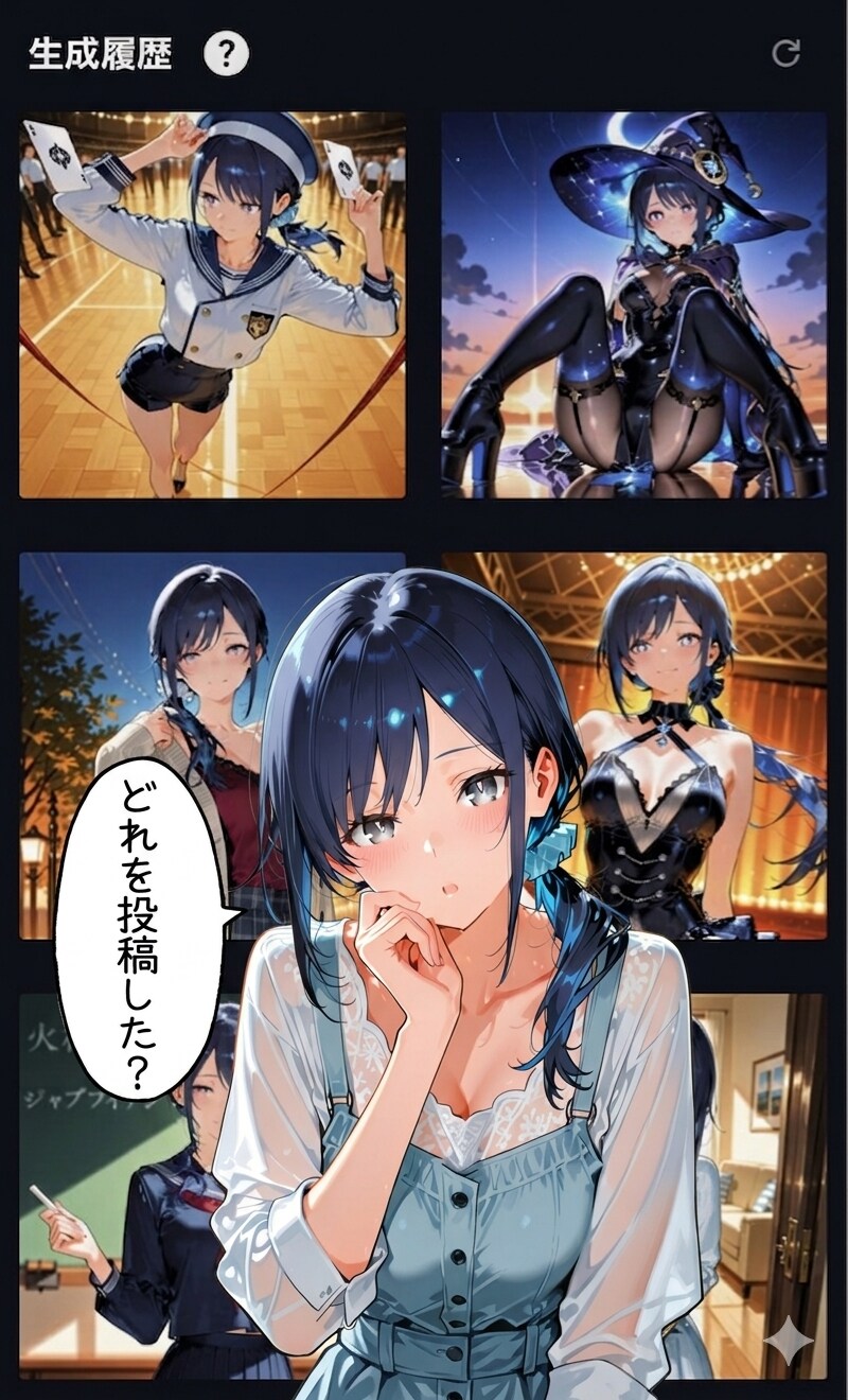 意見求: ちちぷい生成機能の画像の管理法
