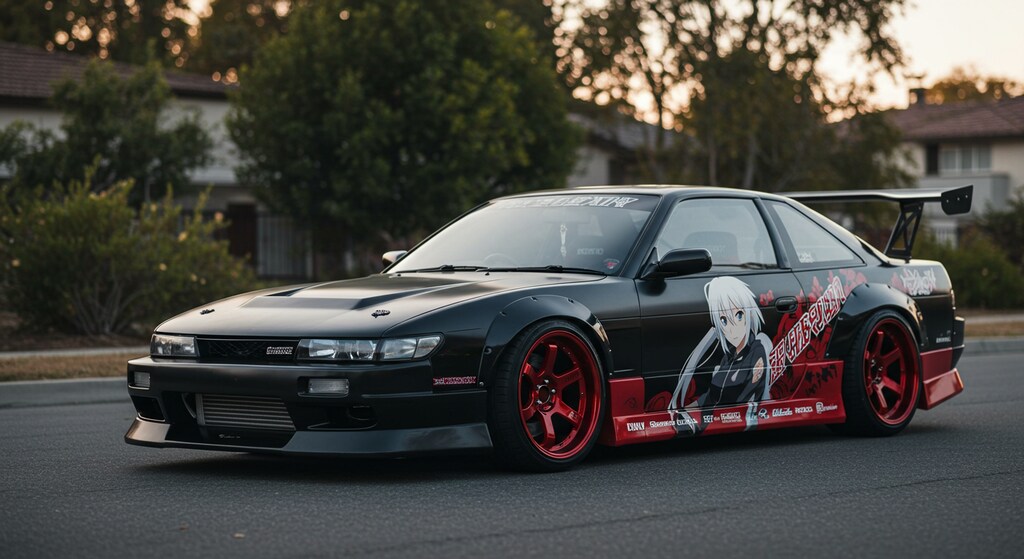 S13シルビア痛車のドリ車