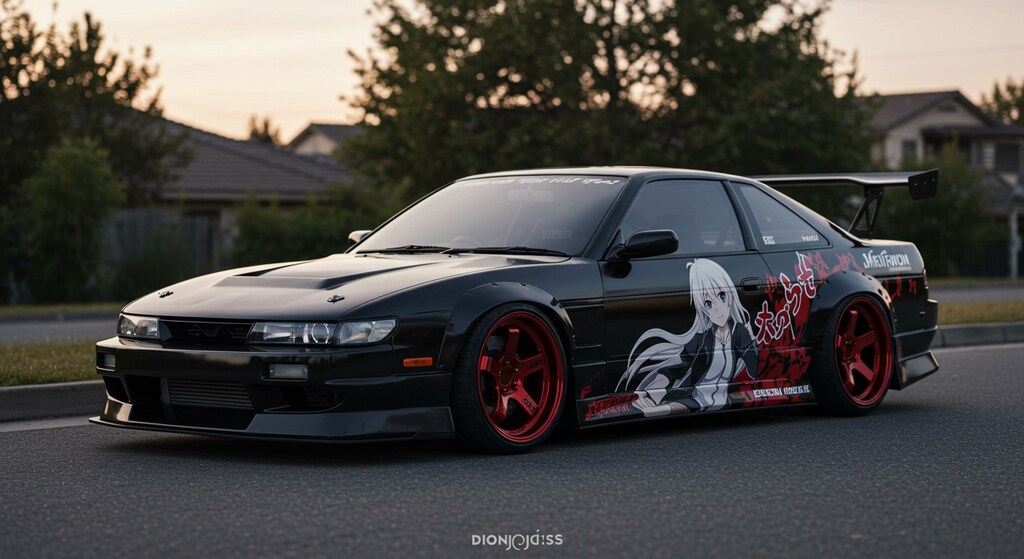 S13シルビア痛車のドリ車