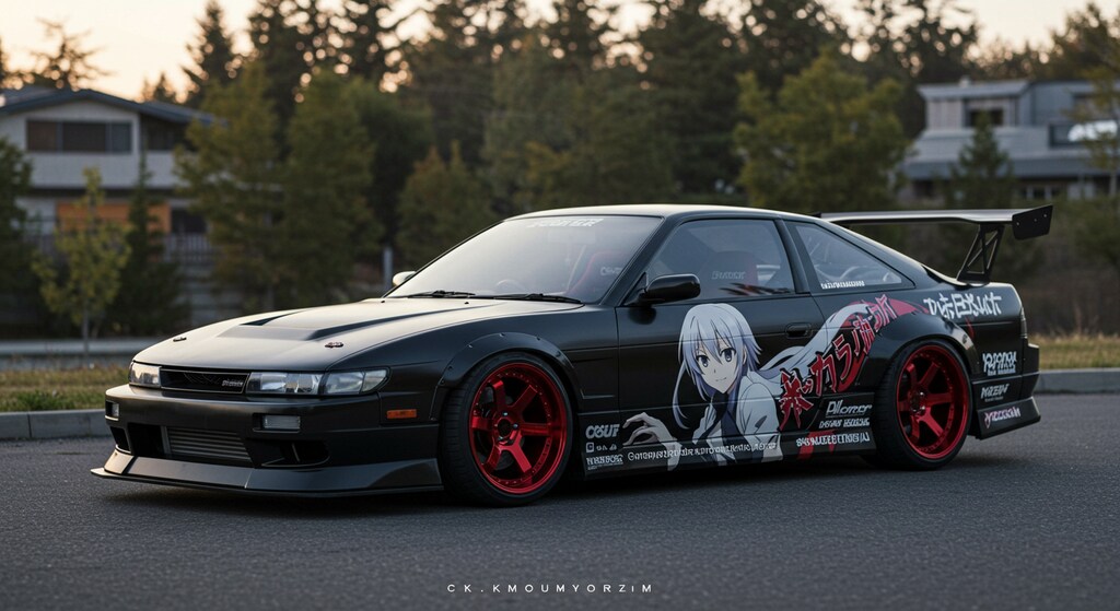 S13シルビア痛車のドリ車