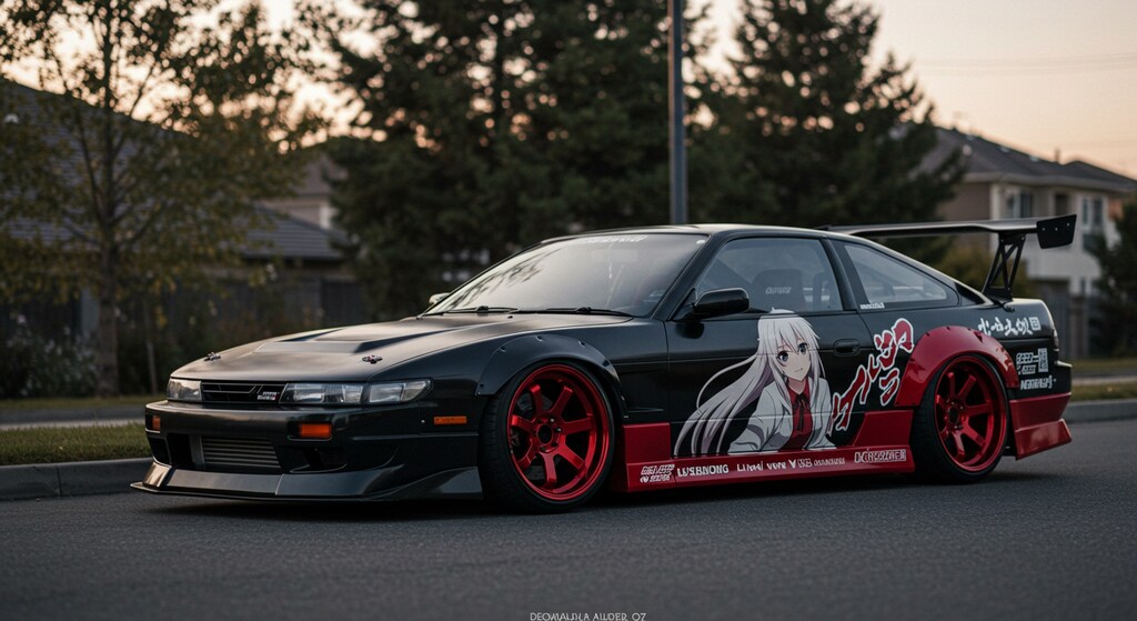 S13シルビア痛車のドリ車