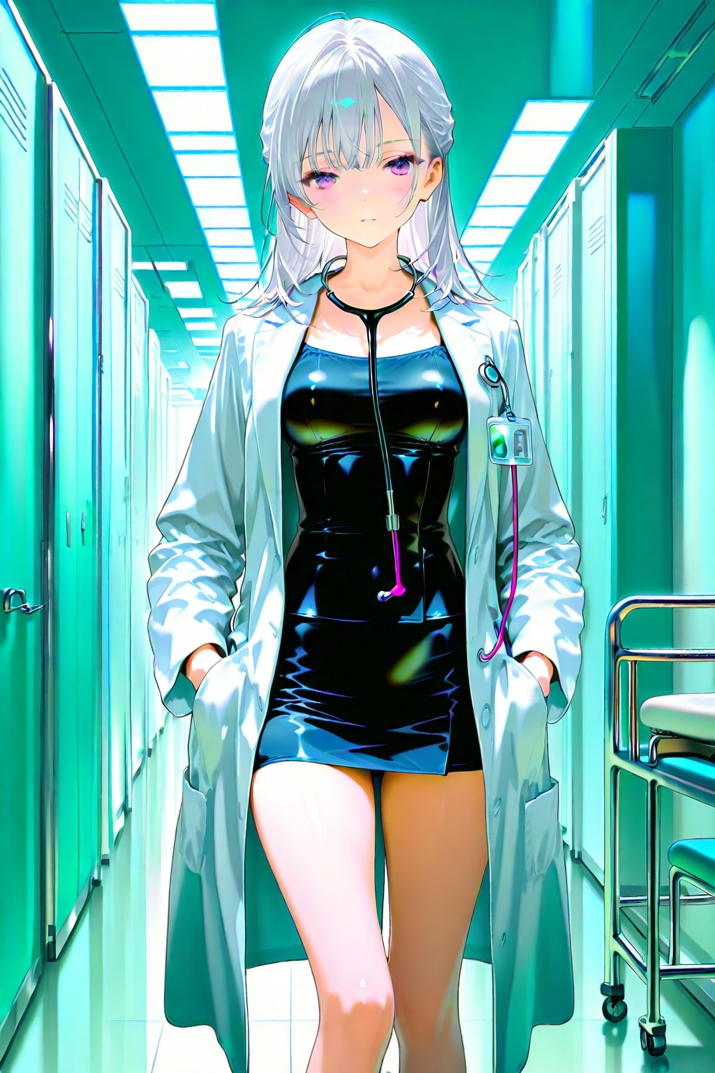 (956HQ)銀髪ちゃん女医