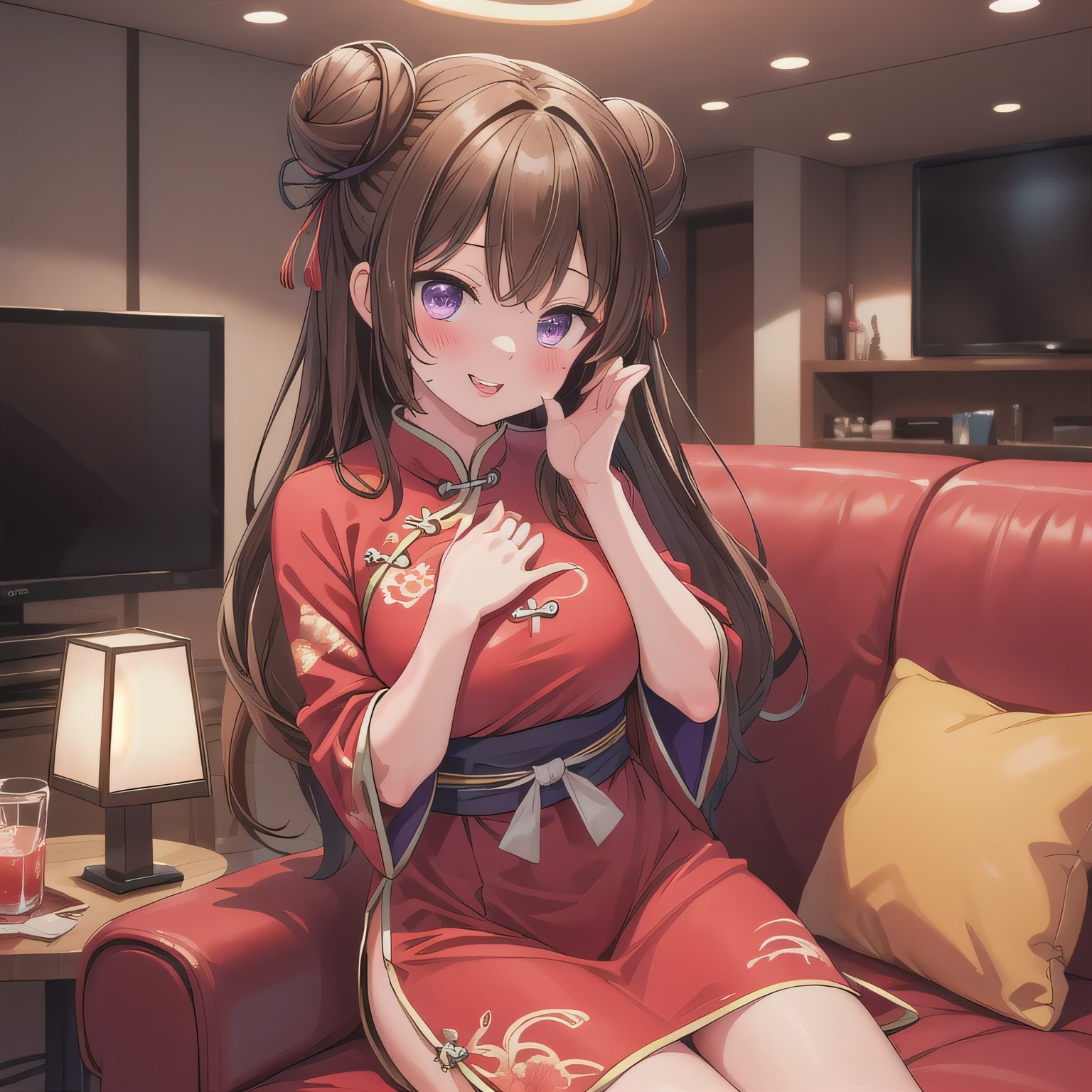 黒髪ロングで中華服の少女２ | の人気AIイラスト・グラビア