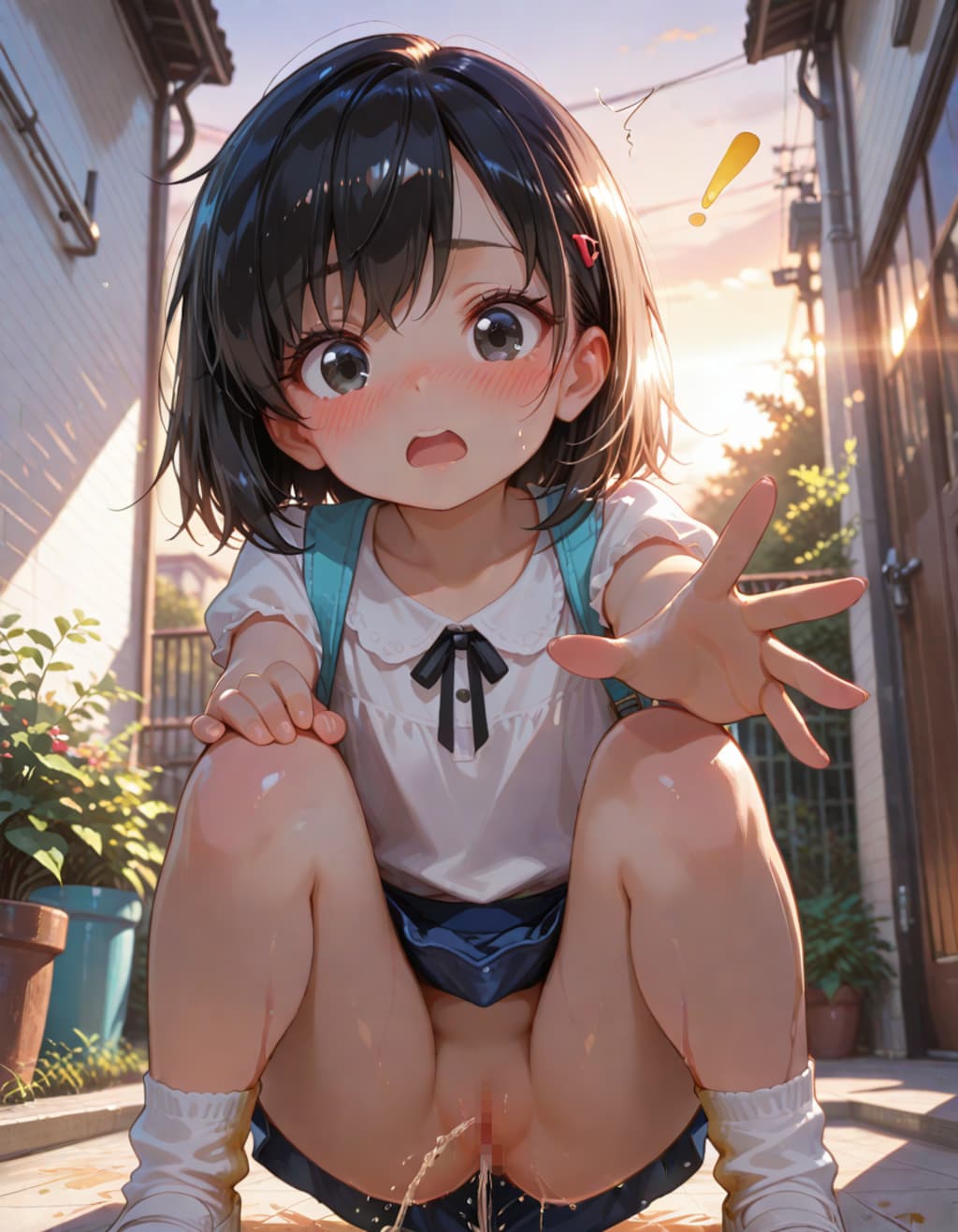 目が合った…