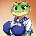 セーラー服　カエル 5枚目