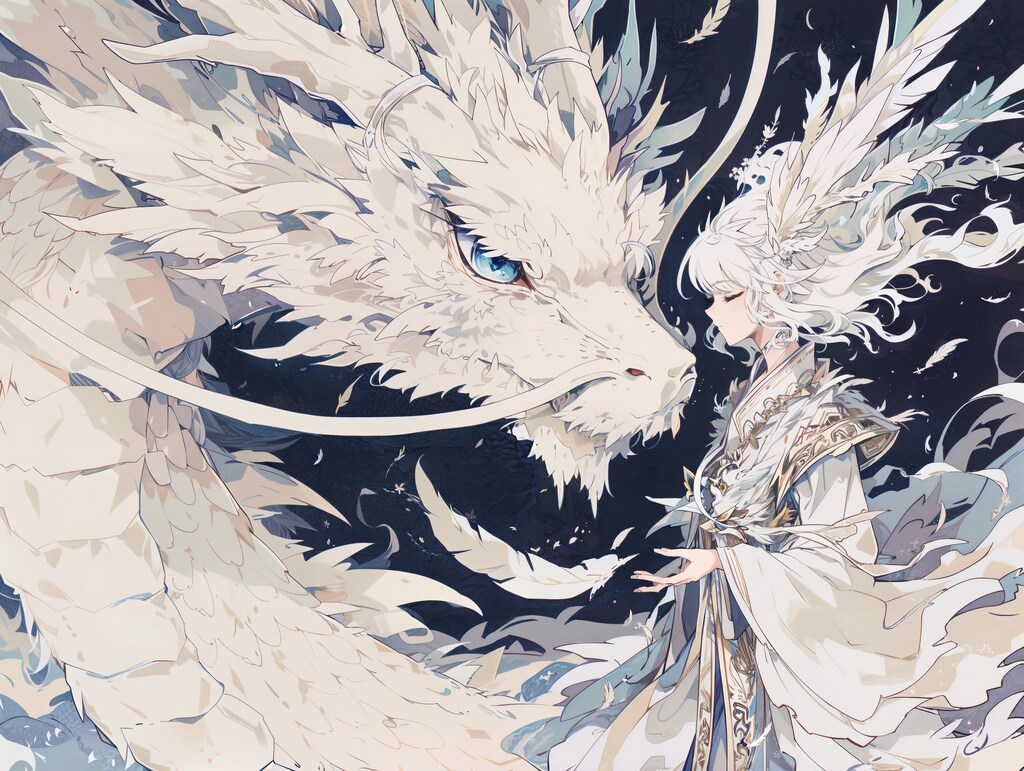 盲目の少女と白い竜