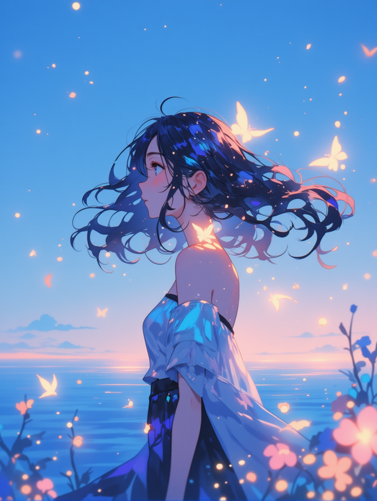 暁の海辺_13 | の人気AIイラスト・グラビア