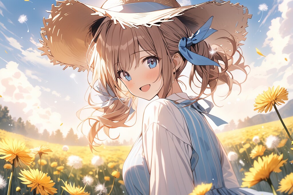 お花畑と少女(VEGA)