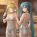ミクさんリンさん　サウナへ 2枚目