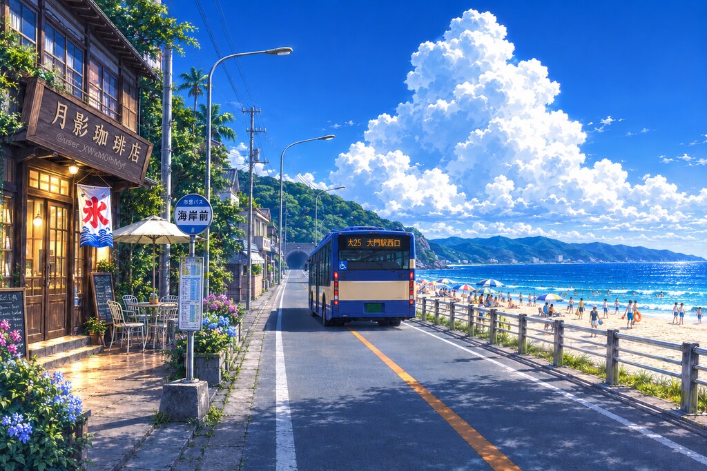 海岸前の「月影珈琲店」　２