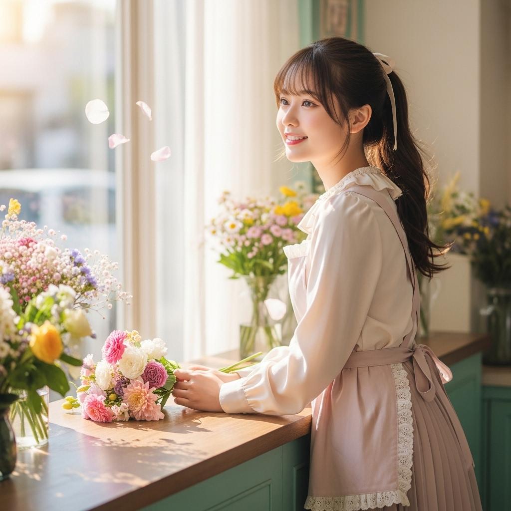 花屋の子と♡ | の人気AIイラスト・グラビア