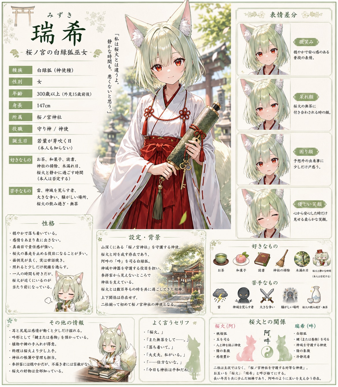 瑞希ちゃんのキャラクター紹介
