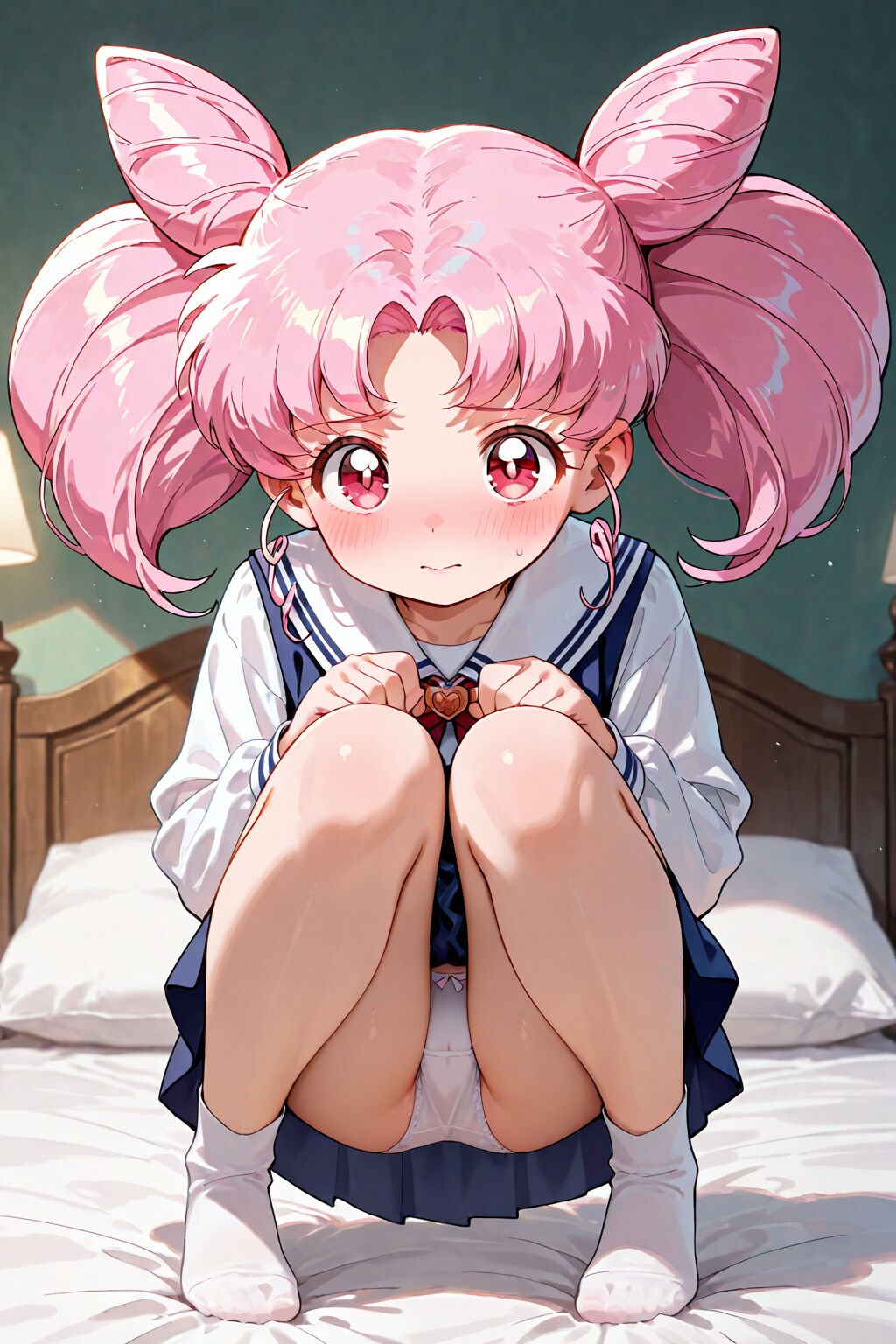 ちびうさ　しゃがみパンチラ