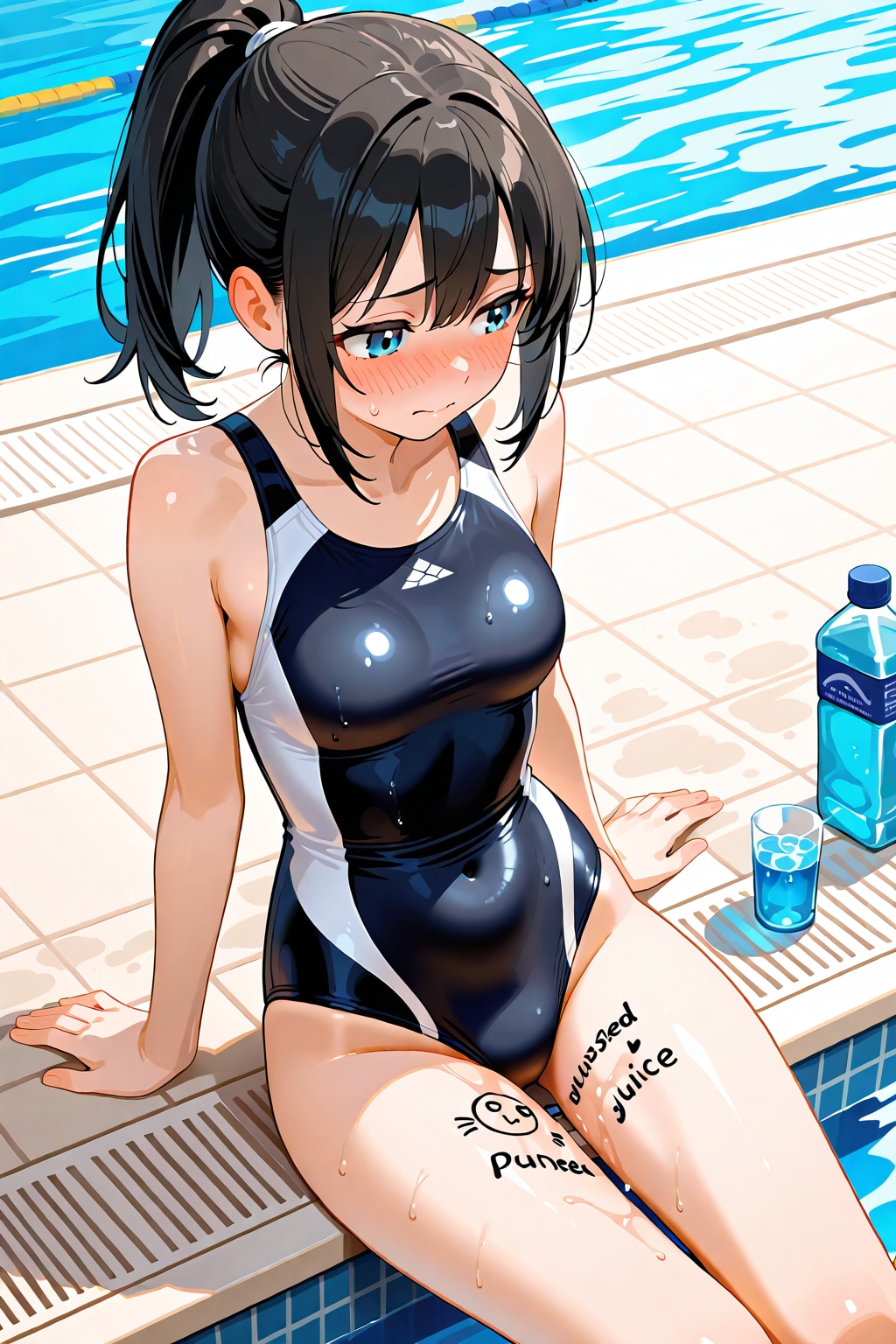 内ももに落書き