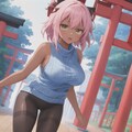 褐色ピンク髪ジト目八重歯 3枚目