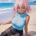 褐色ピンク髪ジト目八重歯 4枚目
