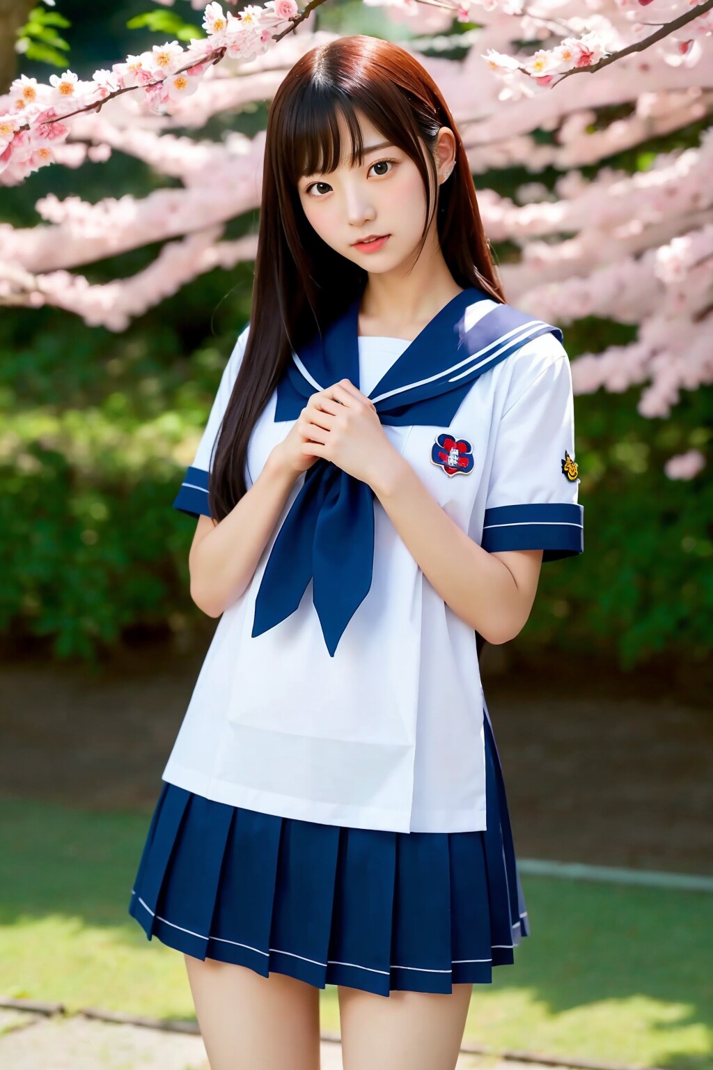 とまどい  街角美少女 めぐみ セーラー服