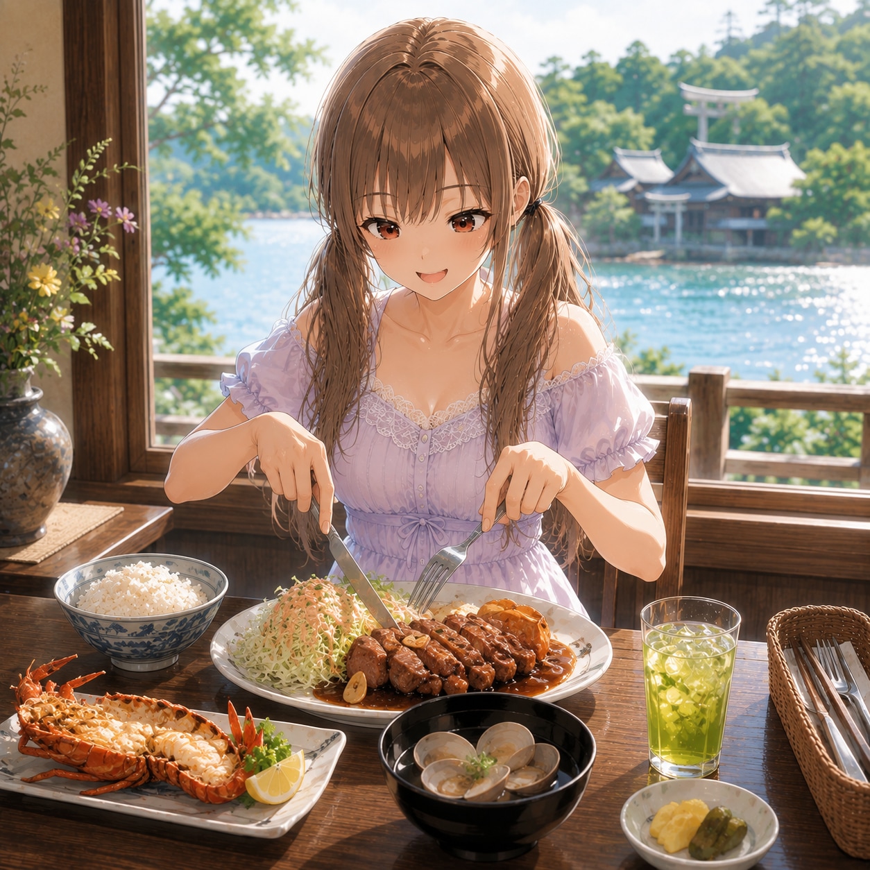 梢とランチ（７７）お伊勢さん：三重 | の人気AIイラスト・グラビア