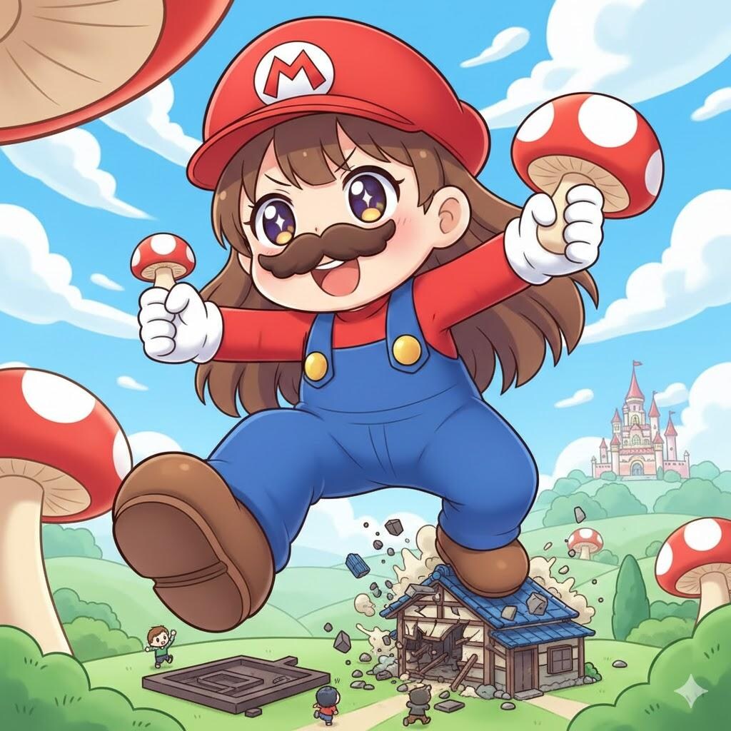 ゲームをクリアしたので暇すぎるマリオ