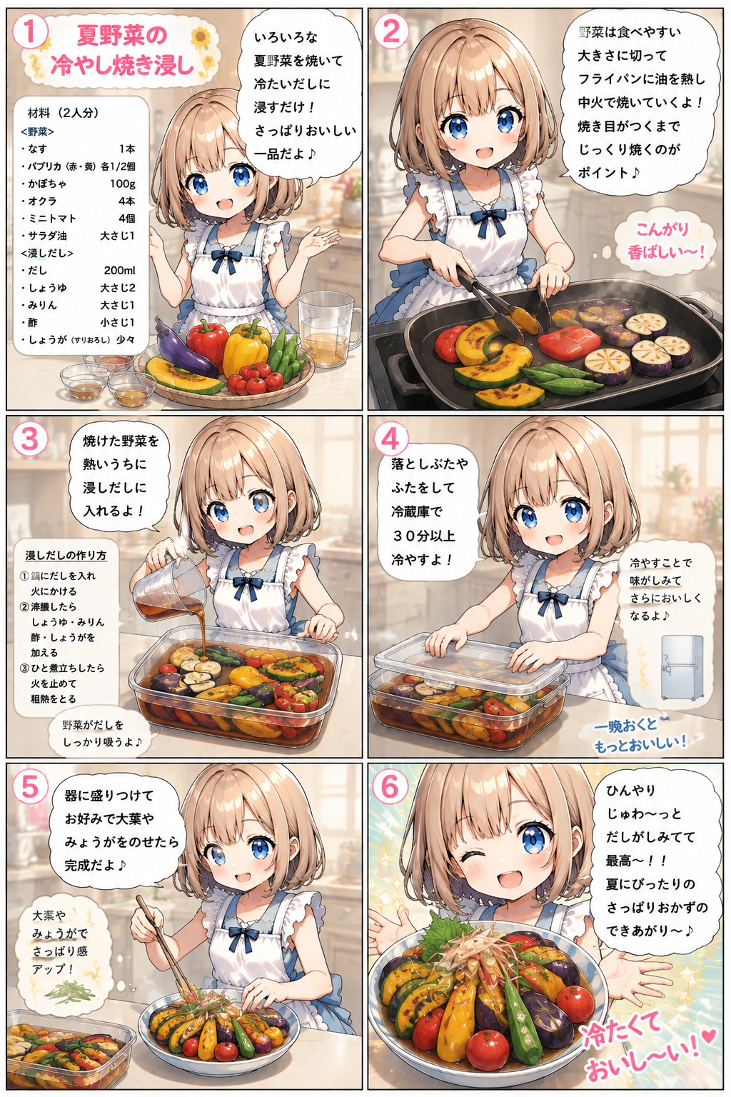 夏野菜の冷やし焼き浸し