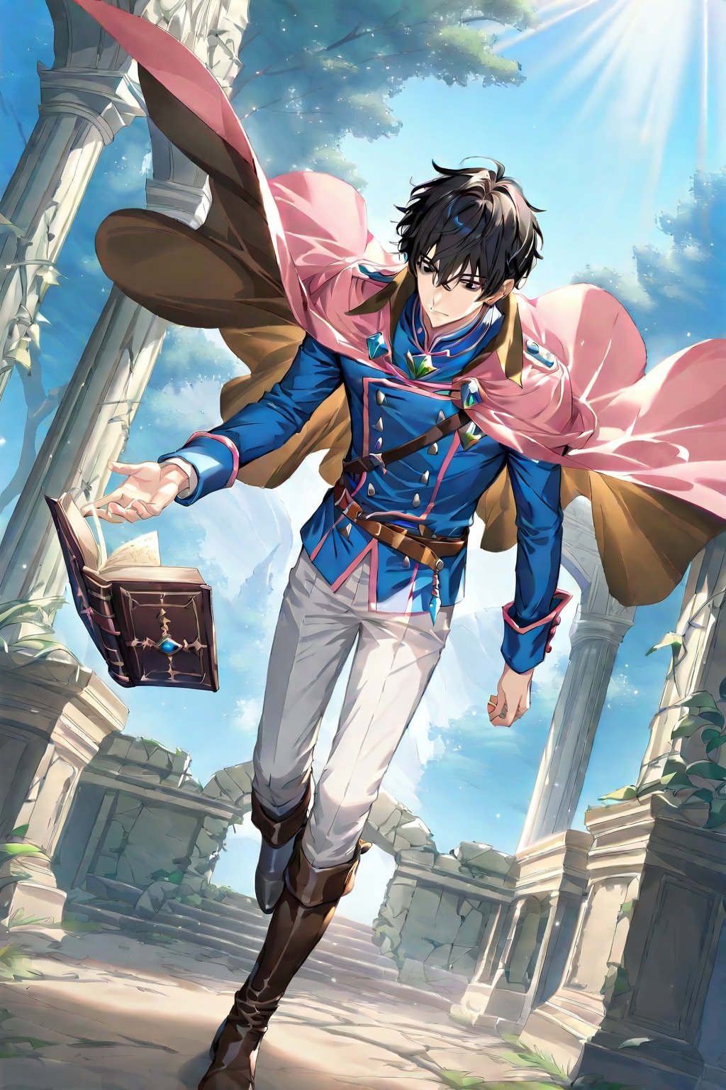 ファンタジーな洞窟地下、大きな男性学者2-3-3-9-9