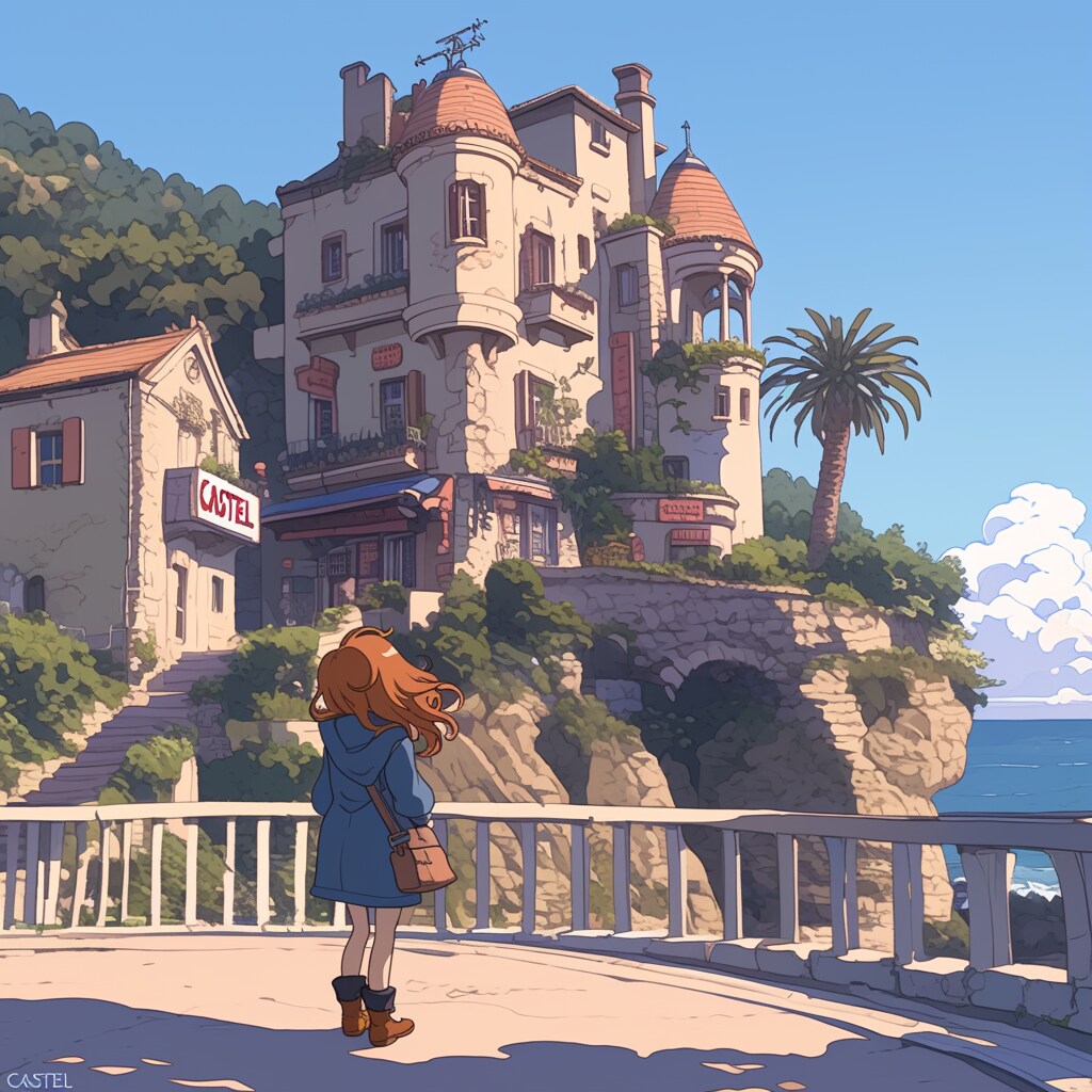 ニースの街と女の子 City of Nice and girls