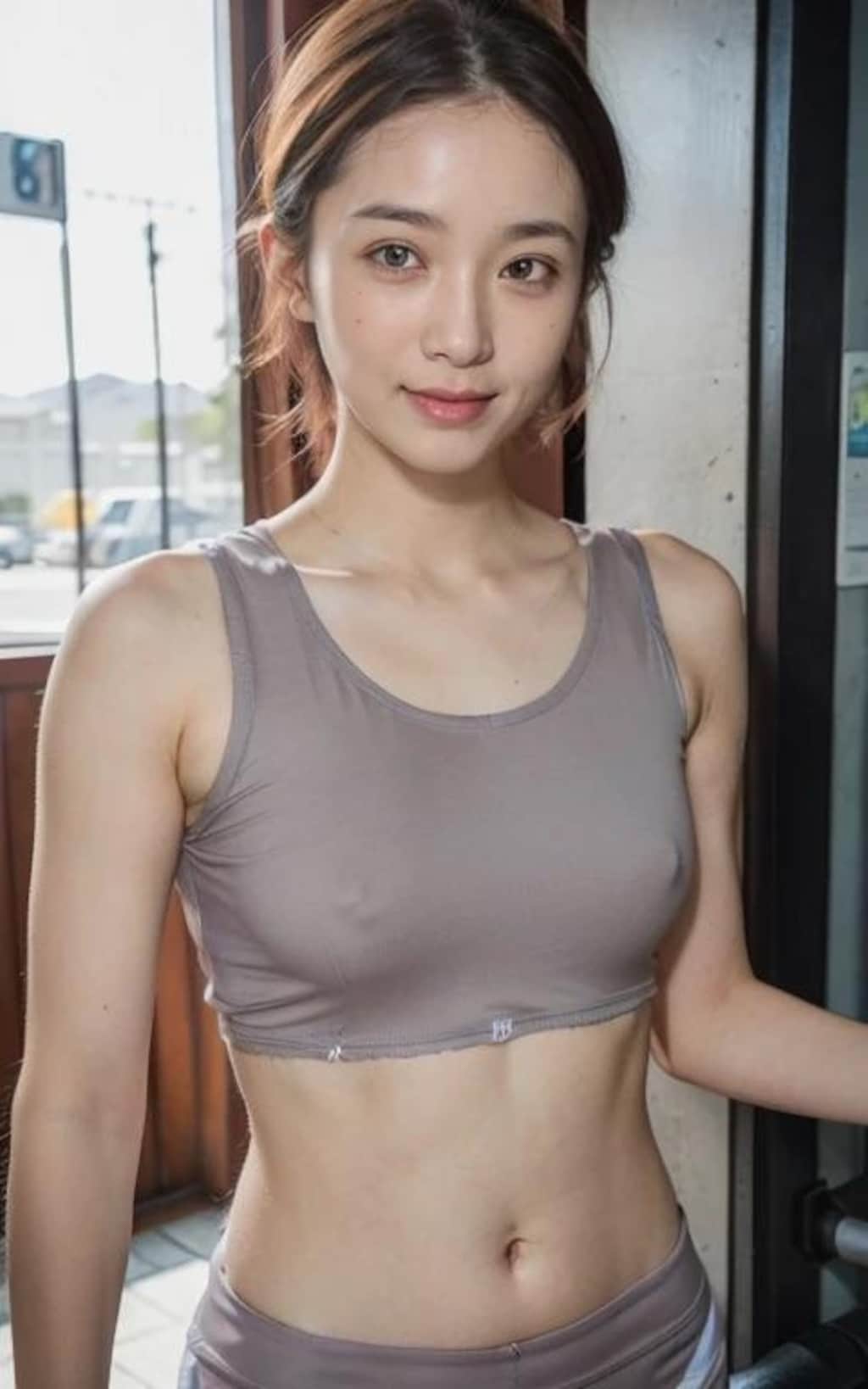 筋トレ女子…①②