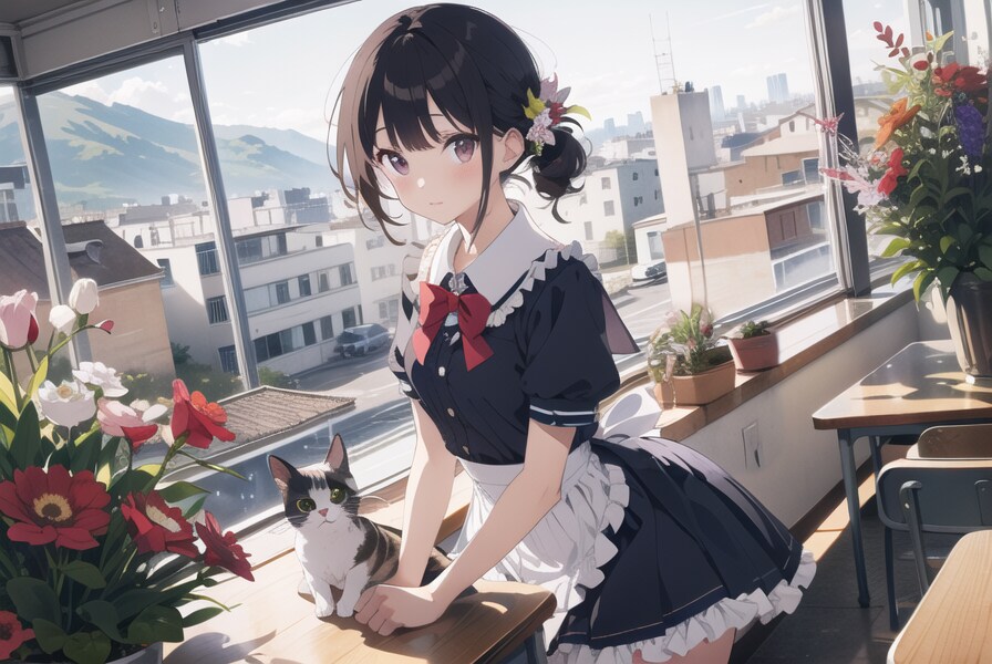 猫とメイド少女 : 2023.12.24