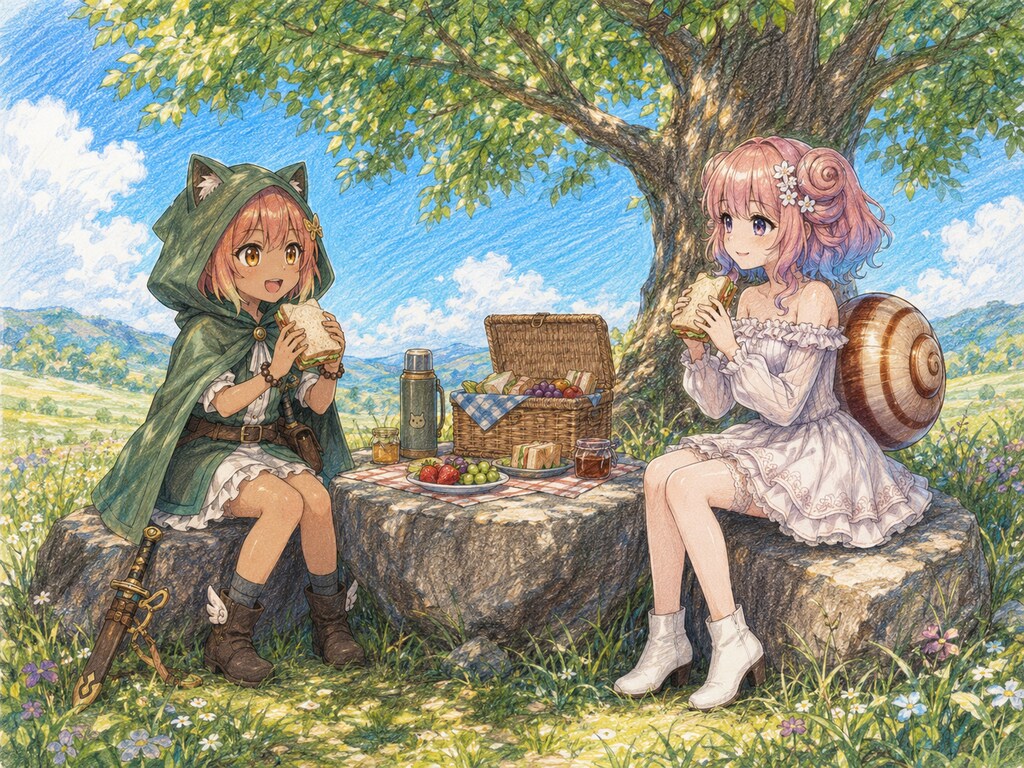 のどかなピクニック