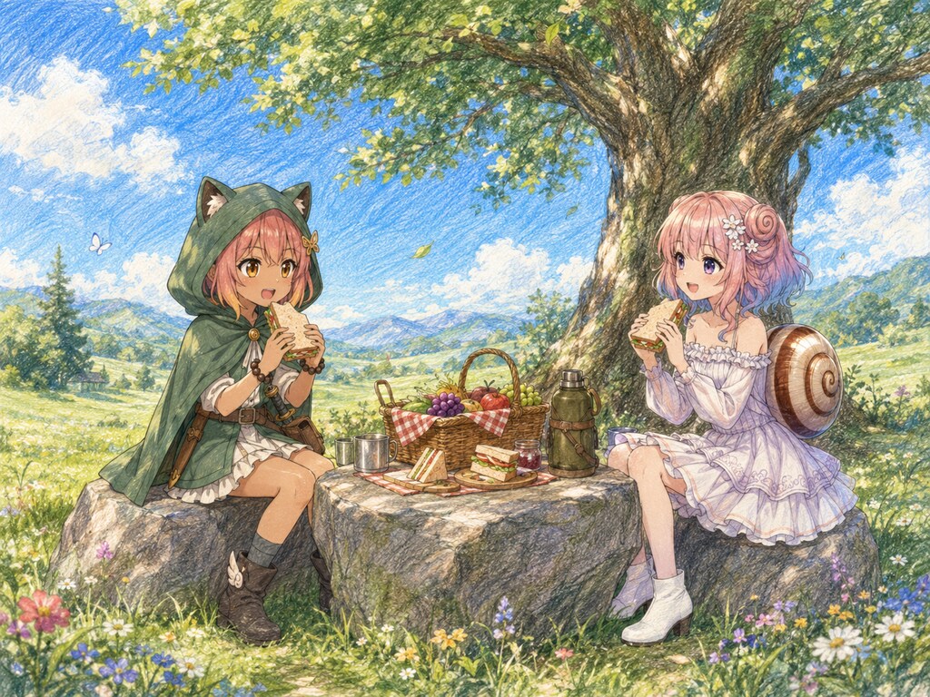 のどかなピクニック