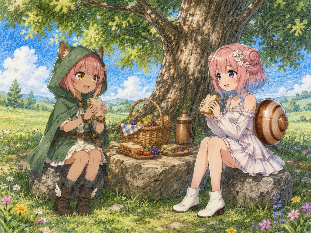 のどかなピクニック