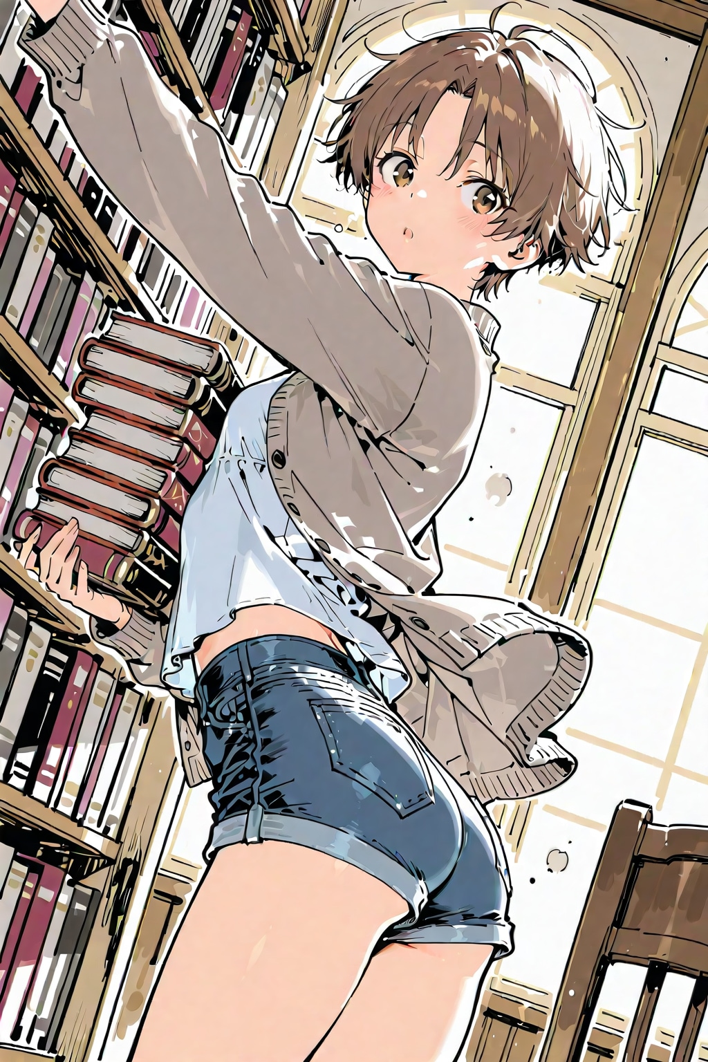 少女（図書館）