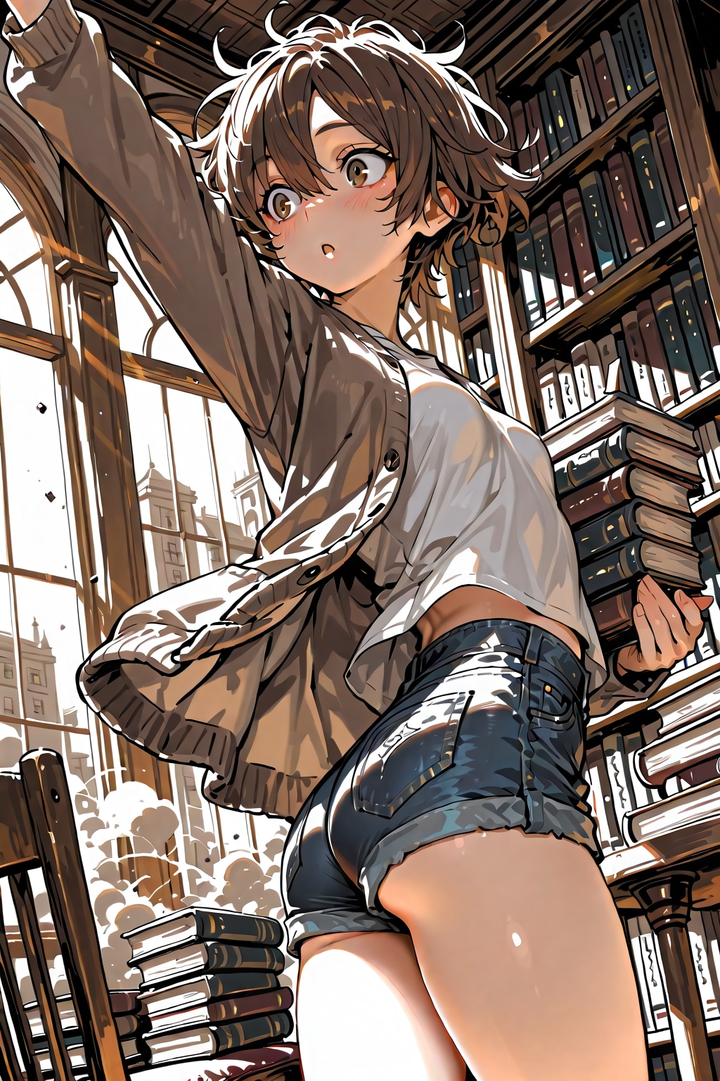 少女（図書館）