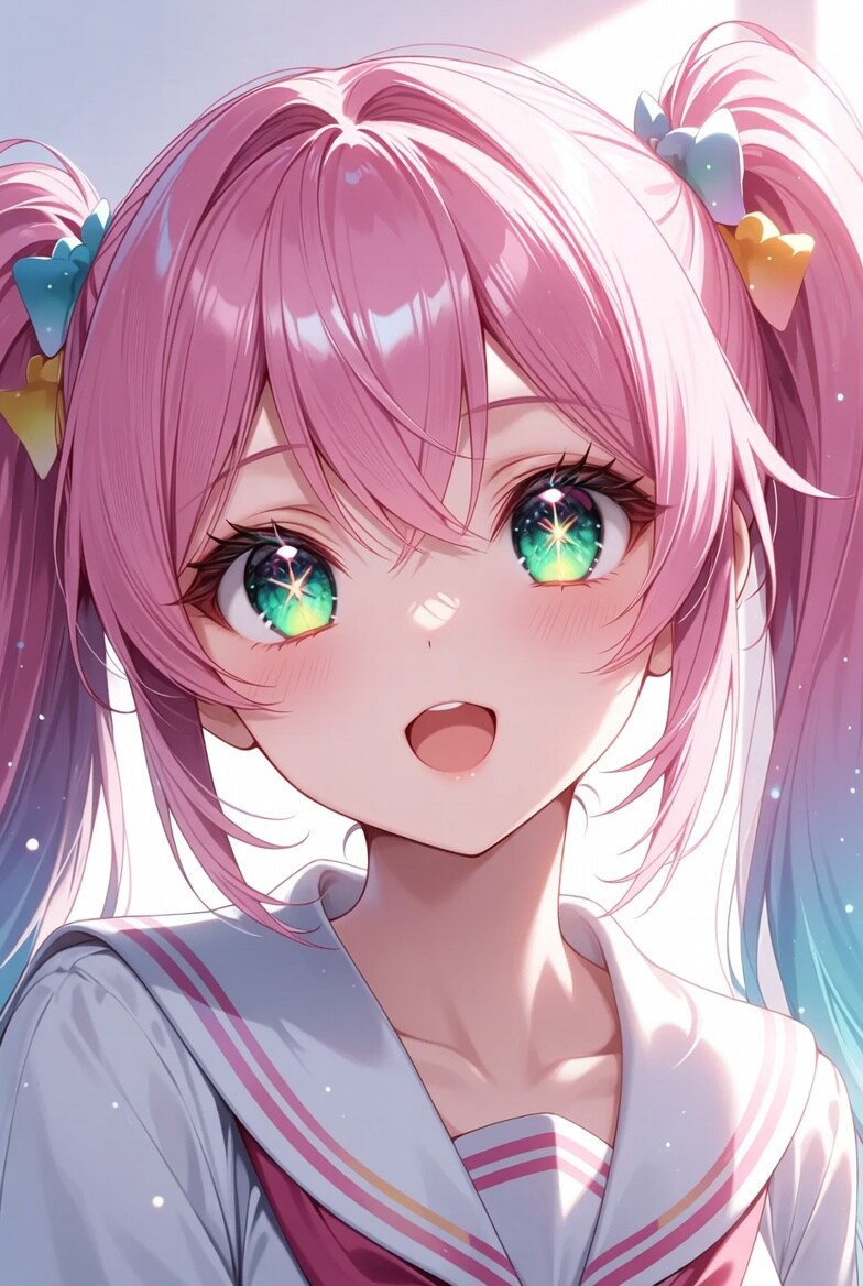 ピンク髪の女の子