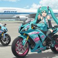 初音ミクとスズキ隼とボーイング747 2枚目