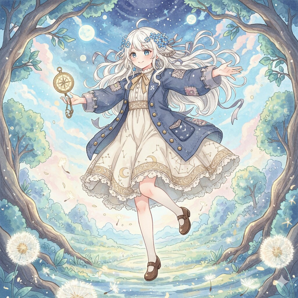 白髪の可愛い女の子【352】 | の人気AIイラスト・グラビア