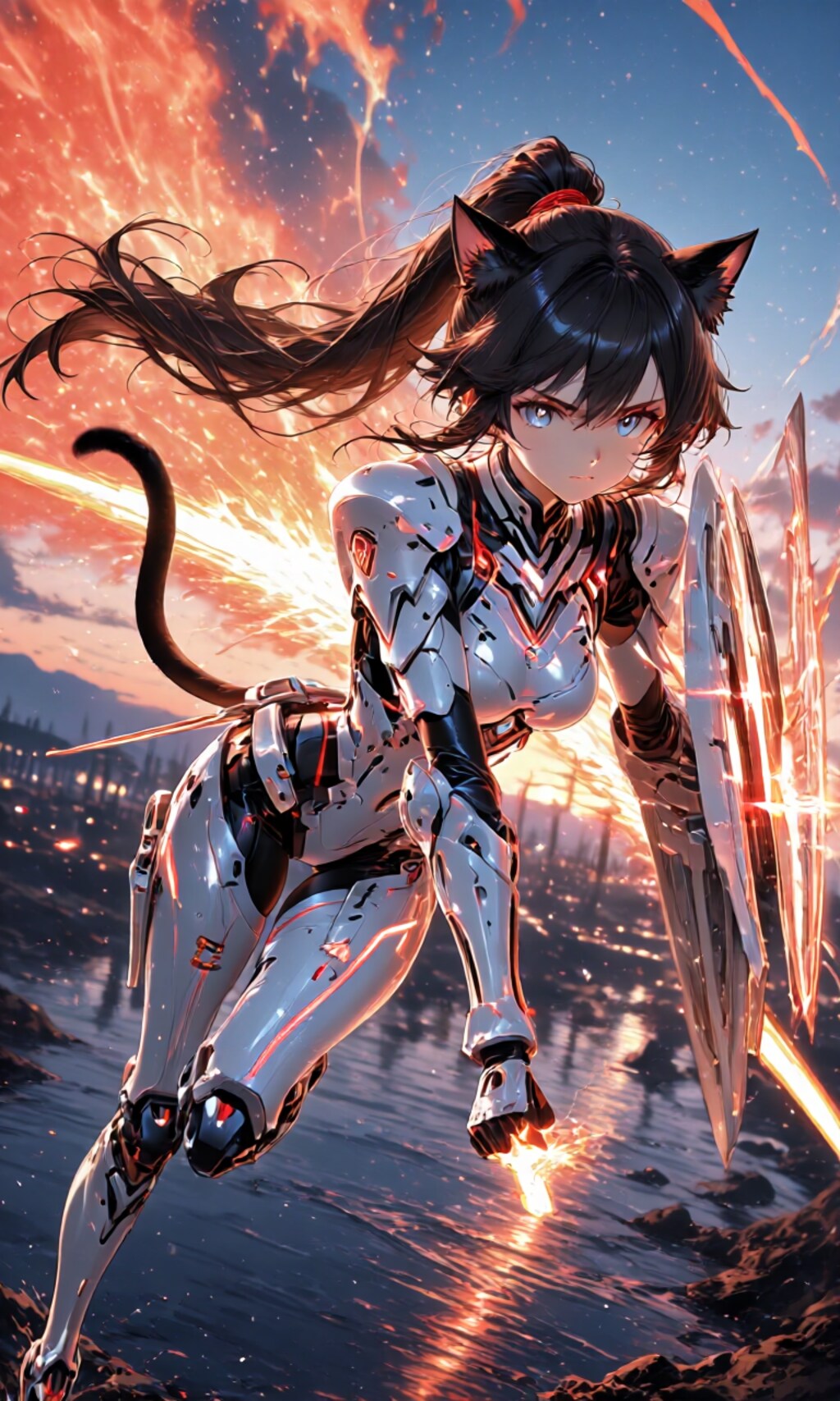 戦場を駆ける少女
