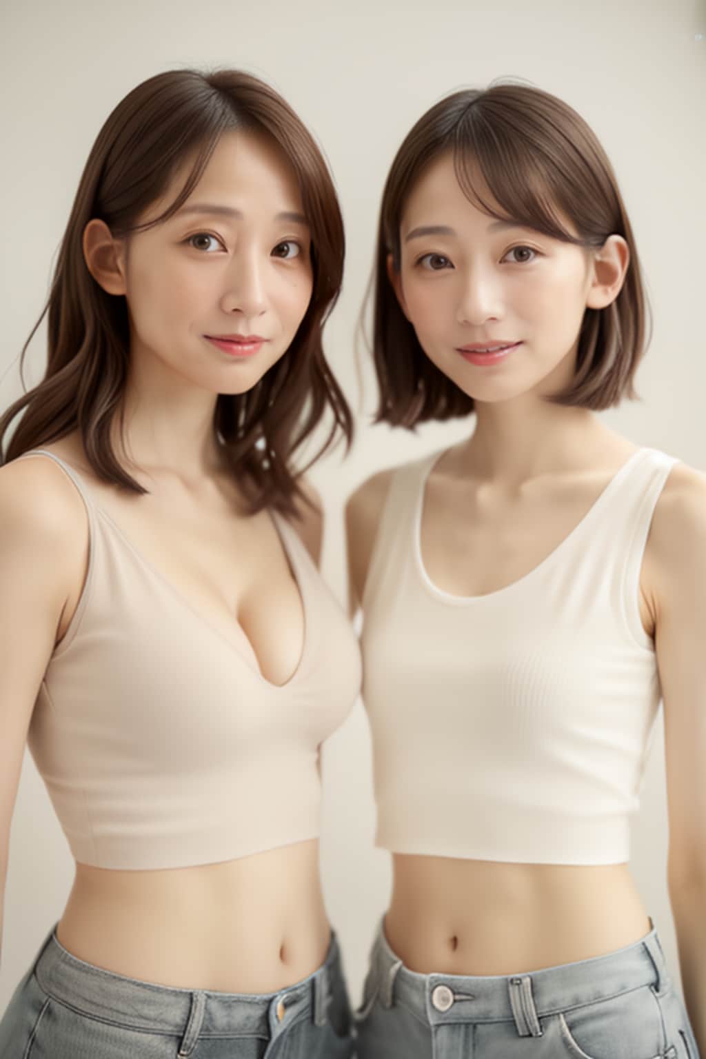 巨乳貧乳熟女双子