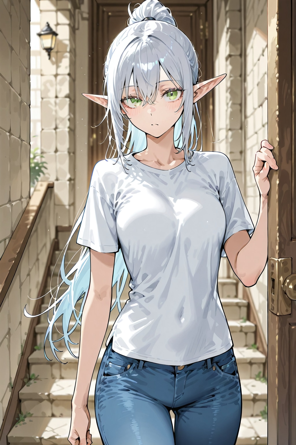 ただの失敗、銀髪エルフの女の子