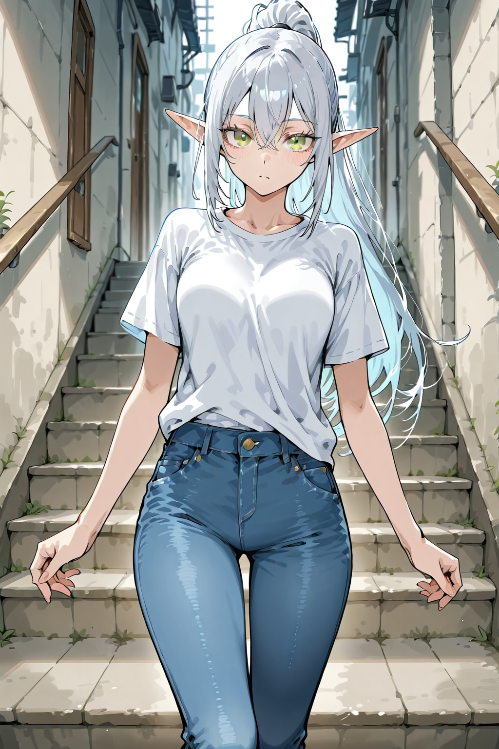 ただの失敗、銀髪エルフの女の子