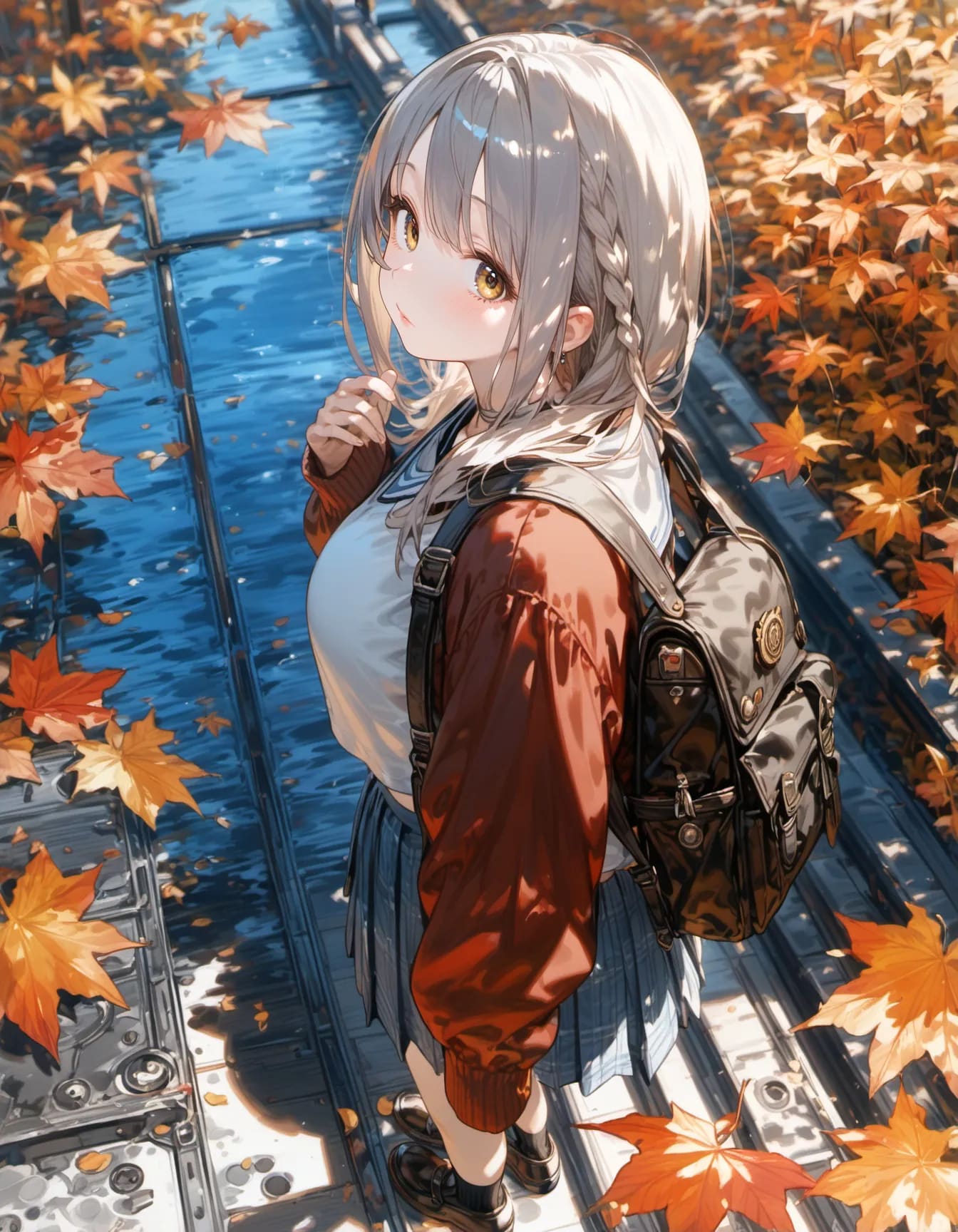 Autumn Waiting at the Last Platform