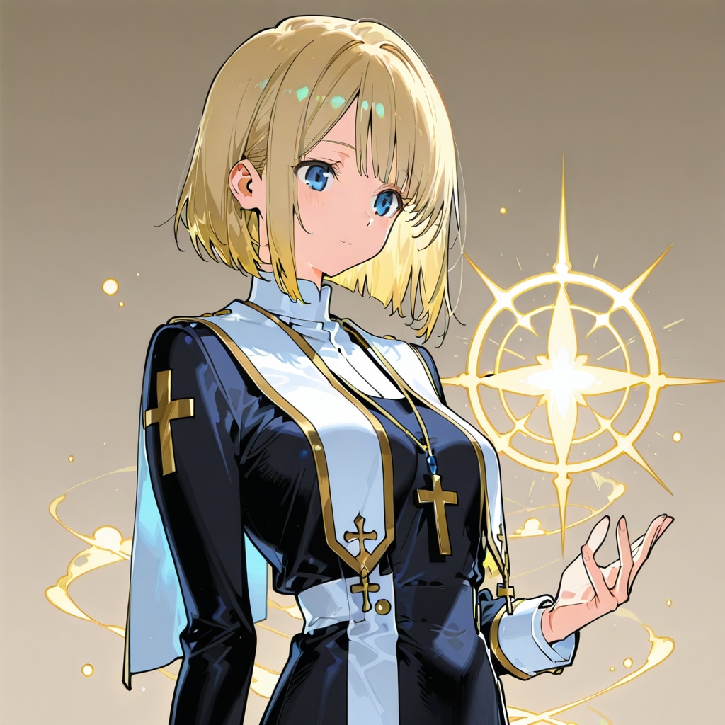 金髪神官さん | の人気AIイラスト・グラビア