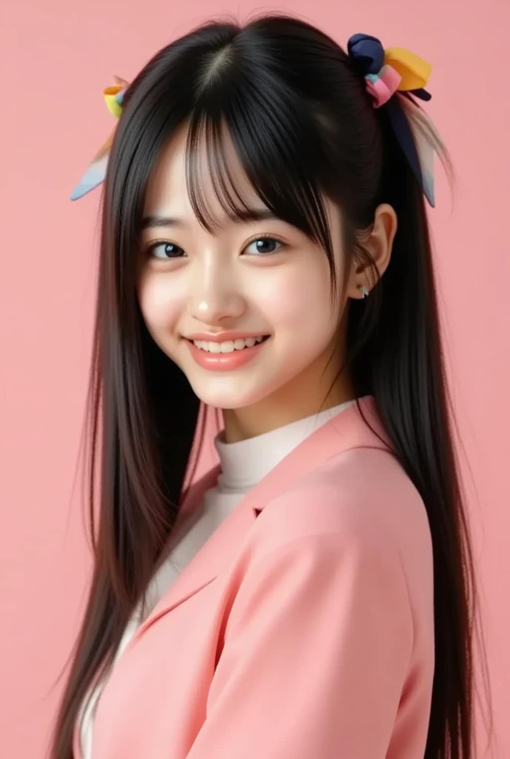 Ako Idol Portrait in Soft Pink