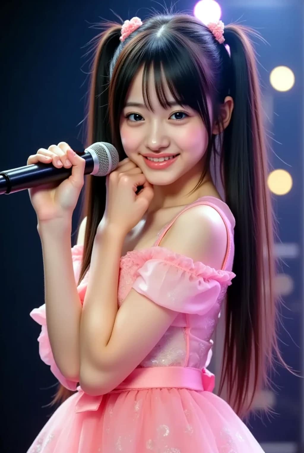 Ako Idol Portrait in Soft Pink