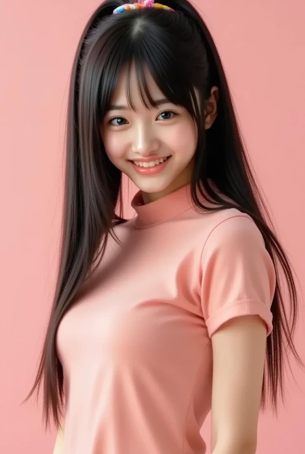 Ako Idol Portrait in Soft Pink