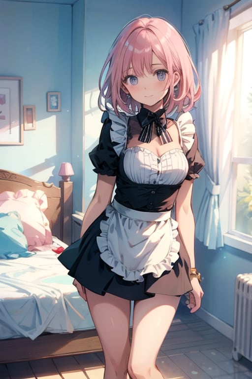 ピンクボブメイド | の人気AIイラスト・グラビア