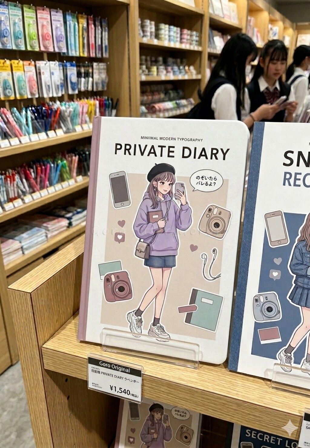 日記帳の表紙デザイン