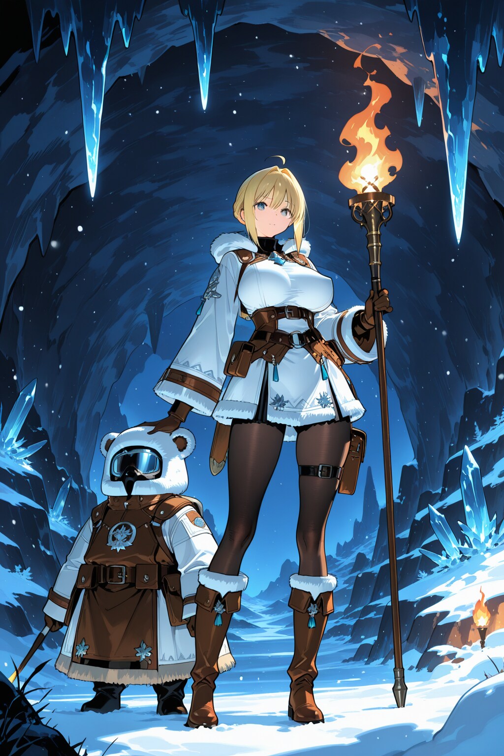 氷窟探検 | の人気AIイラスト・グラビア