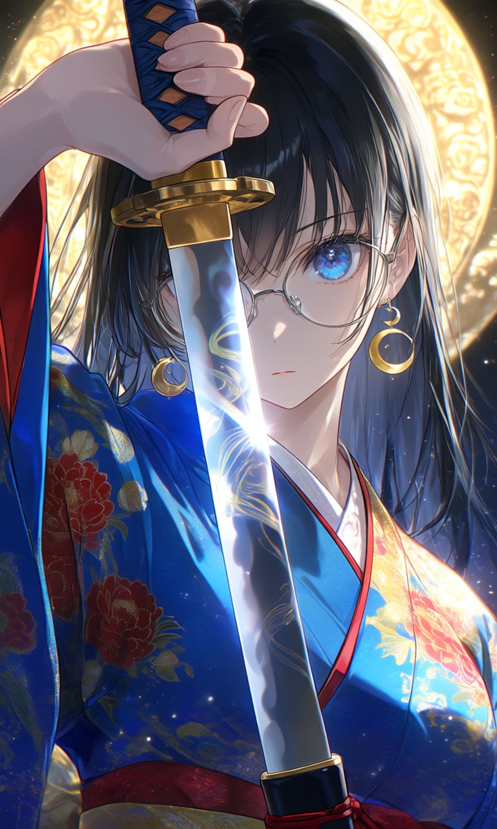月下の剣士