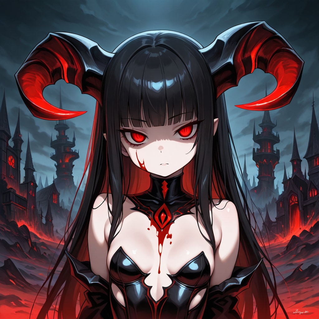 黒髪ロングな魔人さん